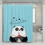 ice bear eating shower curtains 0