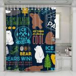 ice bear pattern shower curtains 0