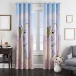 ice bear with yello flag window curtains 0