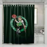 icon logo boston celtics shower curtains 0