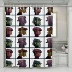 iconic cartoon style of gorillaz shower curtains 0