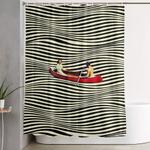 illusionary boat ride shower curtain 0