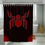 illustration suit of spiderman far from home shower curtains 0