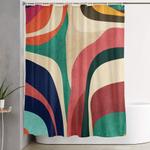 impossible contour map shower curtain 0