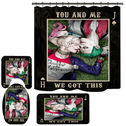 In Love Joker And Harley Quinn Bathroom Sets, Shower Curtain Sets