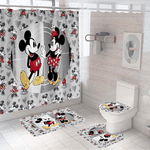 in love mickey mouse bathroom set ver6 bathroom curtain set 0