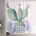 in love rose cactus succulents shower curtain 0