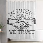 in music we trust shower curtain 0