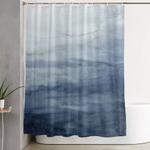 indigo abstract painting no 2 shower curtain 0