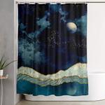 indigo sky shower curtain 0