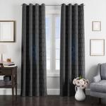 inner blue glow hexagon metalic window curtain 0