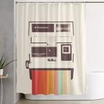 instant camera rainbow shower curtain 0