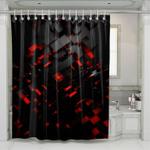into dark space red light shower curtains 0