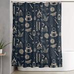 into the woods stargazing shower curtain 0