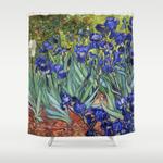 irises by vincent van gogh shower curtain 0