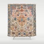 isfahan antique central persian carpet print shower curtain 0
