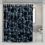 isometric pattern metal object shower curtains 0