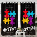 its okay to be different puzzles window curtain autism awareness home decor blackout window curtains 100 polyester 41 7 107 9 0