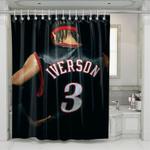 iverson number three player nba shower curtains 0