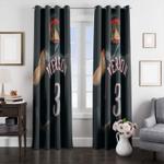 iverson number three player nba window curtain 0