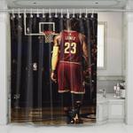 james as best nba player shower curtains 0