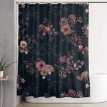 japanese boho floral shower curtain 0