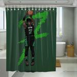 jaylen brown shooting basketball nba player shower curtains 0