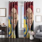jessie with 3 of toy story disney window curtain 0