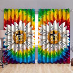 Jesus Daisy God Say You Are Window Curtain Lgbt Colorful Background God Gift