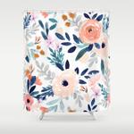 jolene floral shower curtain 0