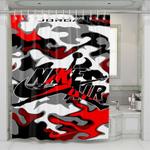 jordan nike aesthetic shower curtains 0