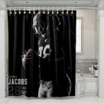 josh jacobs from oakland raiders shower curtains 0