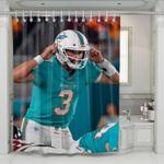 josh rosen dolphins nfl player shower curtains 0