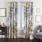 jungle animals and flora art window curtain 0