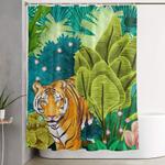 jungle tiger shower curtain 0