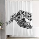 jurassic bloom the rex shower curtain 0