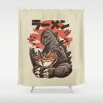 kaiju ramen shower curtain 0