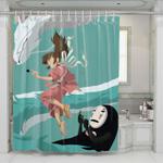 kaonashi sen and haku shower curtains 0
