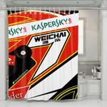 kaspersky weichai racing shower curtains 0