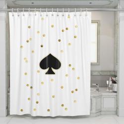 Kate Spade Black And Fancy Shower Curtain Set For Bathroom Decor Gift For Friends