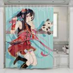 kawaii anime girl shower curtains 0