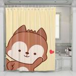kawaii love cartoon shower curtains 0