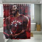 kawhi leonard raptors number two shower curtains 0