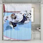 keeper of hockey nhl player shower curtains 0