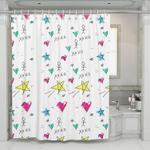 kid drawing and coloring shower curtains 0