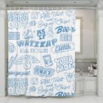 kids style drawing 90s slang hip hop shower curtains 0