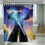 kirito asuna and alice graphic shower curtains 0