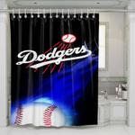 la dodgers baseball logo 1 shower curtains 0