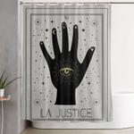 la justice or the justice tarot shower curtain 0