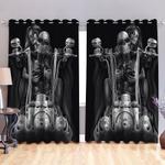 lady with skull rider on the ride on bike curtain halloween vibe blackout window curtains 100 polyester 417 1079 1 0